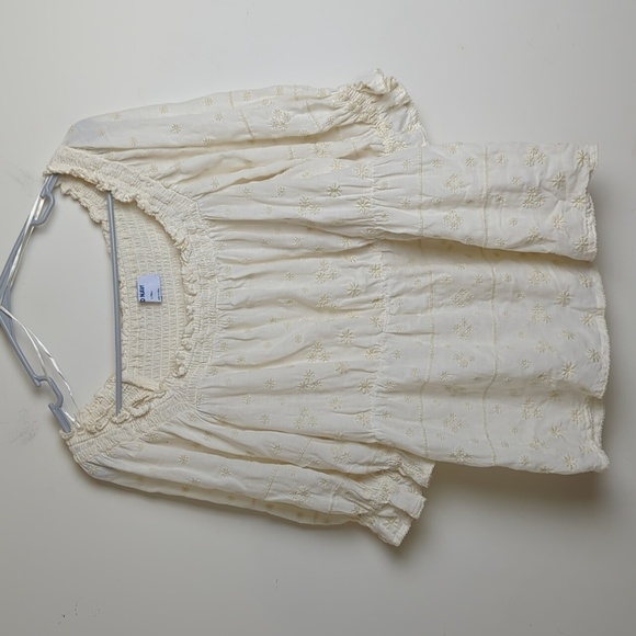 Old Navy Tops - Cottagecore Embroidered Pull Over Blouse Women's Size Tall Large
